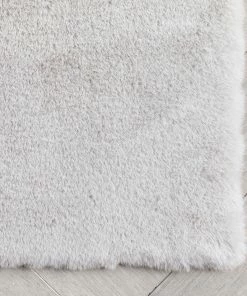 Well Woven Crest Modern Glam Faux Fur Plush White Shag Rug