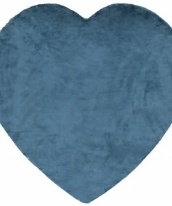 Well Woven Crest Modern Glam Faux Fur Plush Dark Blue Shag Rug