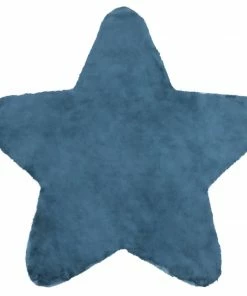 Well Woven Crest Modern Glam Faux Fur Plush Dark Blue Shag Rug