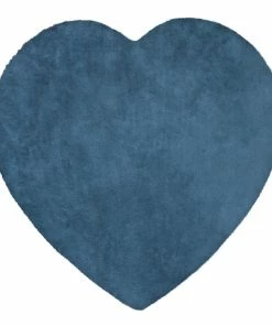 Well Woven Crest Modern Glam Faux Fur Plush Dark Blue Shag Rug