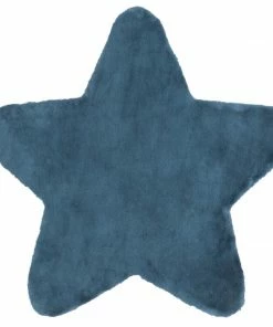 Well Woven Crest Modern Glam Faux Fur Plush Dark Blue Shag Rug