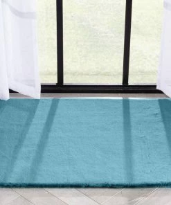 Well Woven Crest Modern Glam Faux Fur Plush Light Blue Shag Rug 55 Well Woven Crest Modern Glam Faux Fur Plush Light Blue Shag Rug