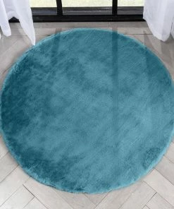 Well Woven Crest Modern Glam Faux Fur Plush Light Blue Shag Rug 67 Well Woven Crest Modern Glam Faux Fur Plush Light Blue Shag Rug