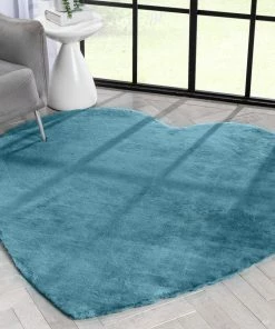 Well Woven Crest Modern Glam Faux Fur Plush Light Blue Shag Rug 52 Well Woven Crest Modern Glam Faux Fur Plush Light Blue Shag Rug
