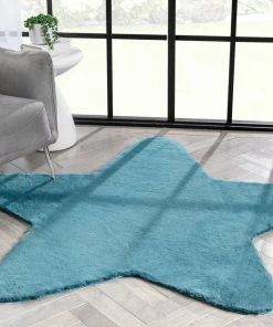 Well Woven Crest Modern Glam Faux Fur Plush Light Blue Shag Rug 45 Well Woven Crest Modern Glam Faux Fur Plush Light Blue Shag Rug