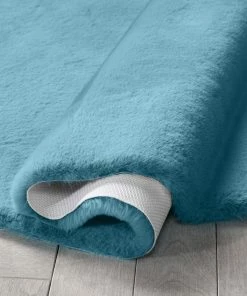 Well Woven Crest Modern Glam Faux Fur Plush Light Blue Shag Rug 66 Well Woven Crest Modern Glam Faux Fur Plush Light Blue Shag Rug