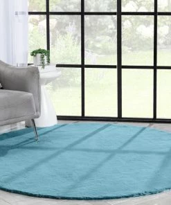 Well Woven Crest Modern Glam Faux Fur Plush Light Blue Shag Rug 61 Well Woven Crest Modern Glam Faux Fur Plush Light Blue Shag Rug