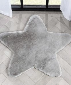 Well Woven Crest Modern Glam Faux Fur Plush Grey Shag Rug