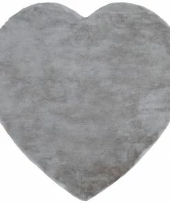 Well Woven Crest Modern Glam Faux Fur Plush Grey Shag Rug