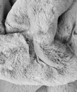 Well Woven Crest Modern Glam Faux Fur Plush Grey Shag Rug