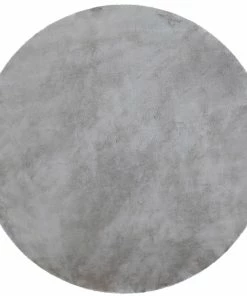Well Woven Crest Modern Glam Faux Fur Plush Grey Shag Rug
