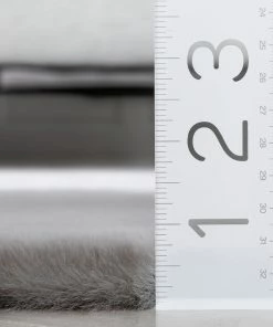 Well Woven Crest Modern Glam Faux Fur Plush Grey Shag Rug