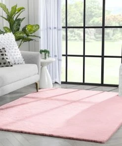 Well Woven Crest Modern Glam Faux Fur Plush Light Pink Shag Rug 36 Well Woven Crest Modern Glam Faux Fur Plush Light Pink Shag Rug