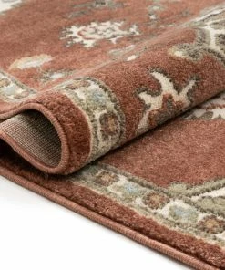 Well Woven Oriental & Persian Iris Traditional Oriental Floral Brick High-Low Rug