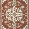 Well Woven Oriental & Persian Iris Traditional Oriental Floral Brick High-Low Rug