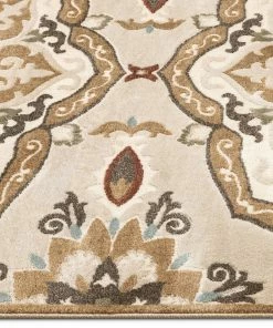 Well Woven Dorit Traditional Mandala Beige High-Low Rug 3'x5'