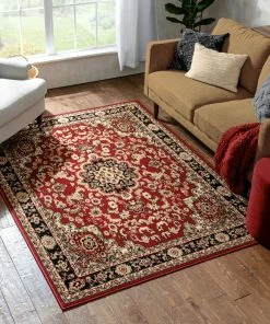 Well Woven Nima Traditional Medallion Persian Red Rug 14 Well Woven Nima Traditional Medallion Persian Red Rug