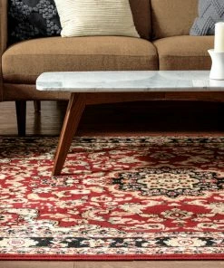 Well Woven Nima Traditional Medallion Persian Red Rug 17 Well Woven Nima Traditional Medallion Persian Red Rug