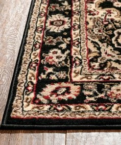 Well Woven Nima Traditional Medallion Persian Black Rug Oriental & Persian
