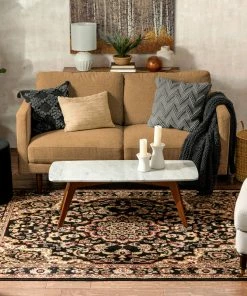 Well Woven Nima Traditional Medallion Persian Black Rug Oriental & Persian