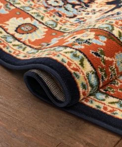 Well Woven Nima Traditional Medallion Persian Navy Rug Oriental & Persian 12 Well Woven Nima Traditional Medallion Persian Navy Rug Oriental & Persian