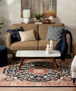 Well Woven Nima Traditional Medallion Persian Navy Rug Oriental & Persian 14 Well Woven Nima Traditional Medallion Persian Navy Rug Oriental & Persian