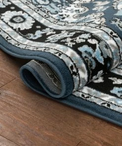 Well Woven Nima Traditional Medallion Persian Blue Rug Oriental & Persian