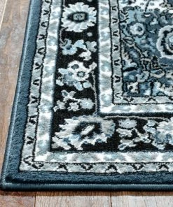 Well Woven Nima Traditional Medallion Persian Blue Rug Oriental & Persian