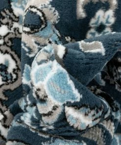 Well Woven Nima Traditional Medallion Persian Blue Rug Oriental & Persian