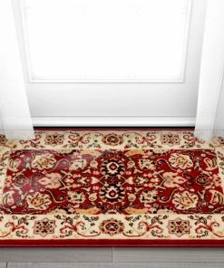 Well Woven Tabriz Red Traditional Rug