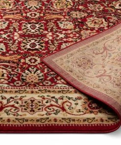 Well Woven Tabriz Red Traditional Rug