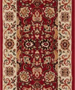 Well Woven Tabriz Red Traditional Rug