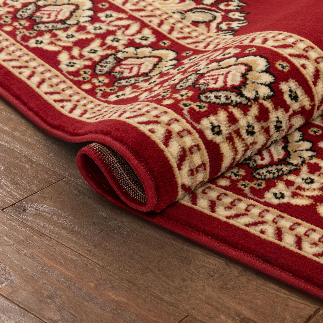 Well Woven Malika Traditional Medallion Persian Floral Red Rug 4 Well Woven Malika Traditional Medallion Persian Floral Red Rug