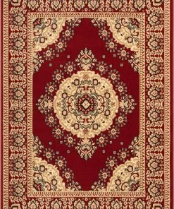 Well Woven Malika Traditional Medallion Persian Floral Red Rug