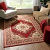 Well Woven Malika Traditional Medallion Persian Floral Red Rug
