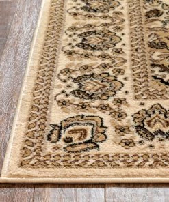 Well Woven Oriental & Persian Malika Traditional Medallion Persian Floral Ivory Rug