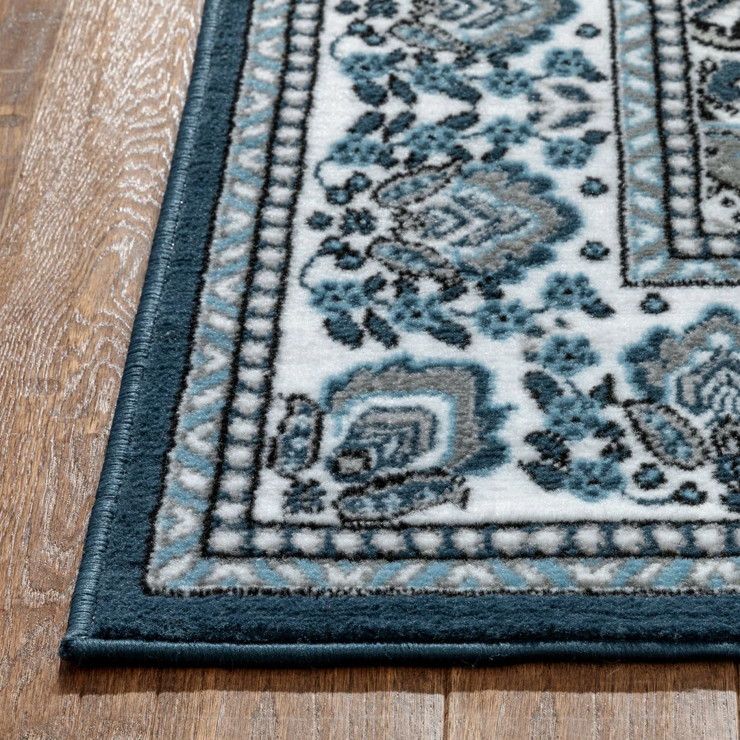 Well Woven Malika Traditional Medallion Persian Floral Dark Blue Rug Oriental & Persian 9 Well Woven Malika Traditional Medallion Persian Floral Dark Blue Rug Oriental & Persian