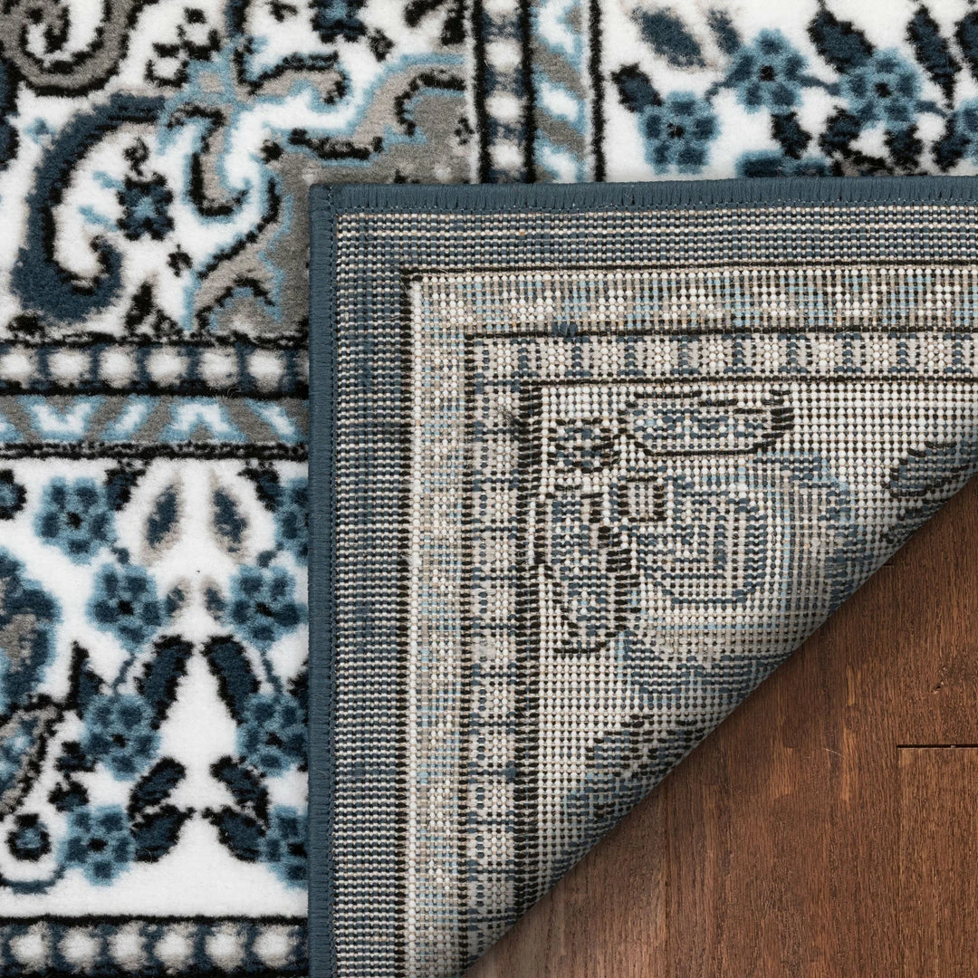 Well Woven Malika Traditional Medallion Persian Floral Dark Blue Rug Oriental & Persian 4 Well Woven Malika Traditional Medallion Persian Floral Dark Blue Rug Oriental & Persian