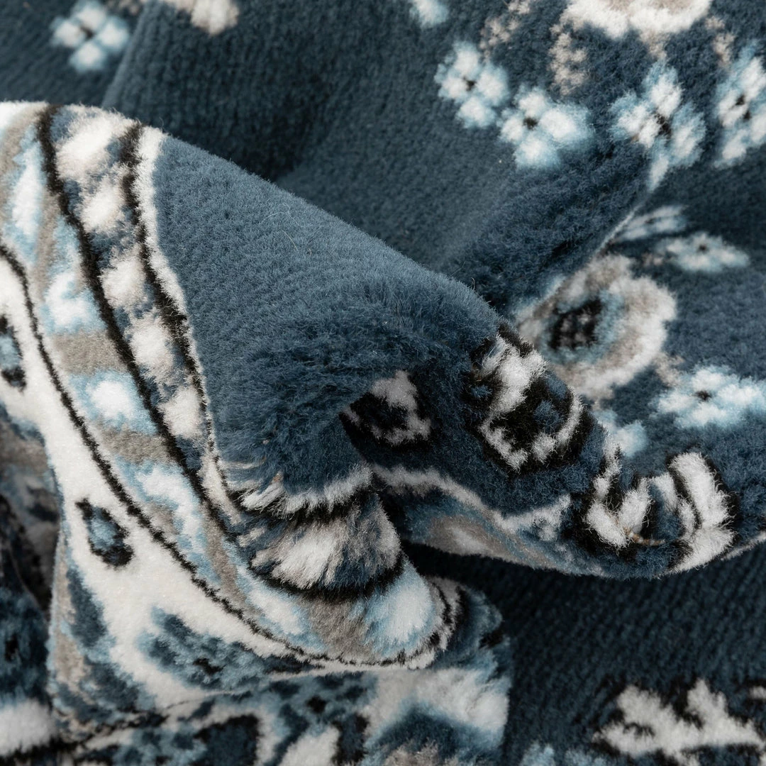 Well Woven Malika Traditional Medallion Persian Floral Dark Blue Rug Oriental & Persian 3 Well Woven Malika Traditional Medallion Persian Floral Dark Blue Rug Oriental & Persian