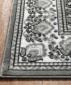 Well Woven Malika Traditional Medallion Persian Floral Grey Rug