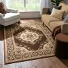 Well Woven Oriental & Persian Malika Traditional Medallion Persian Floral Brown Rug