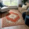 Well Woven Oriental & Persian Malika Traditional Medallion Persian Floral Terracotta Rug