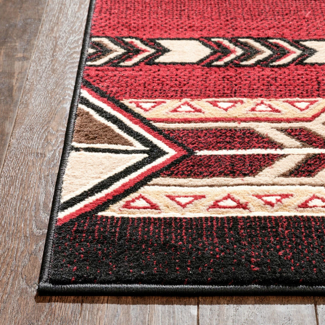 Well Woven Global Dakota Tribal Aztec Southwestern Red Rug 8 Well Woven Global Dakota Tribal Aztec Southwestern Red Rug