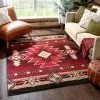 Well Woven Global Dakota Tribal Aztec Southwestern Red Rug