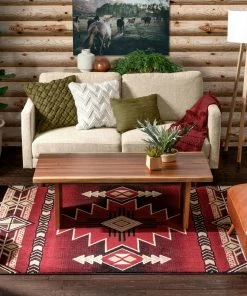 Well Woven Global Dakota Tribal Aztec Southwestern Red Rug 13 Well Woven Global Dakota Tribal Aztec Southwestern Red Rug