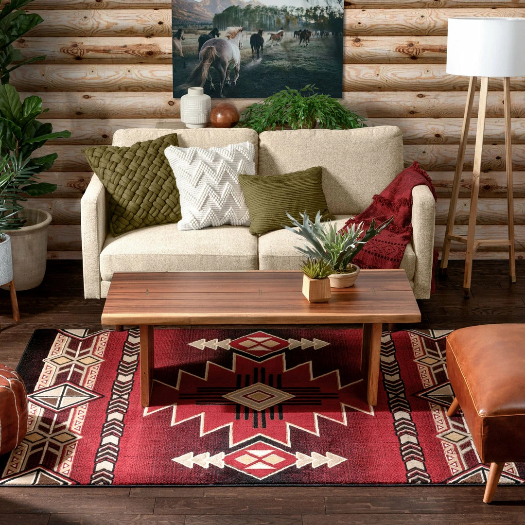 Well Woven Global Dakota Tribal Aztec Southwestern Red Rug 5 Well Woven Global Dakota Tribal Aztec Southwestern Red Rug