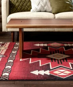 Well Woven Global Dakota Tribal Aztec Southwestern Red Rug 17 Well Woven Global Dakota Tribal Aztec Southwestern Red Rug