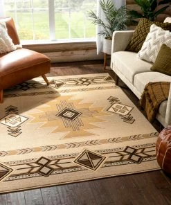 Well Woven Dakota Tribal Aztec Southwestern Ivory Rug Global