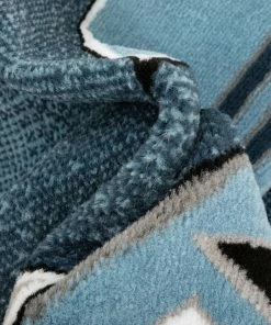 Well Woven Global Dakota Tribal Aztec Southwestern Blue Rug