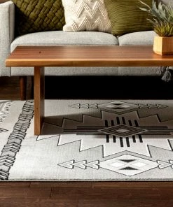 Well Woven Global Dakota Tribal Aztec Southwestern Grey Rug